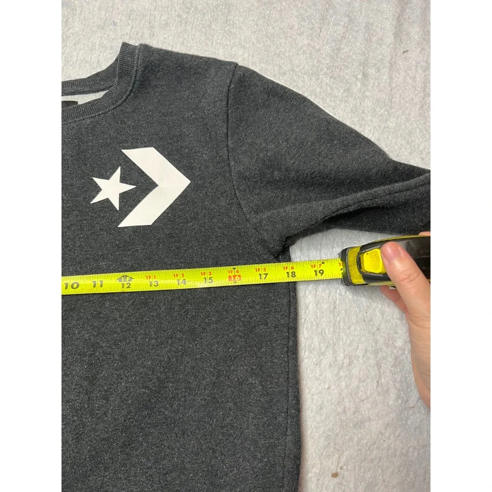 Converse Kids Large Charcoal Grey Graphic‎ Logo Crewneck Sweatshirt 12-13 Yrs